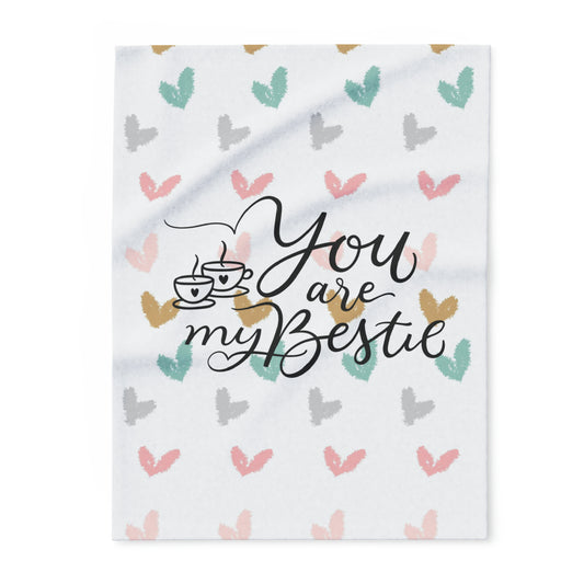 Small hearts bestie Arctic Fleece Blanket