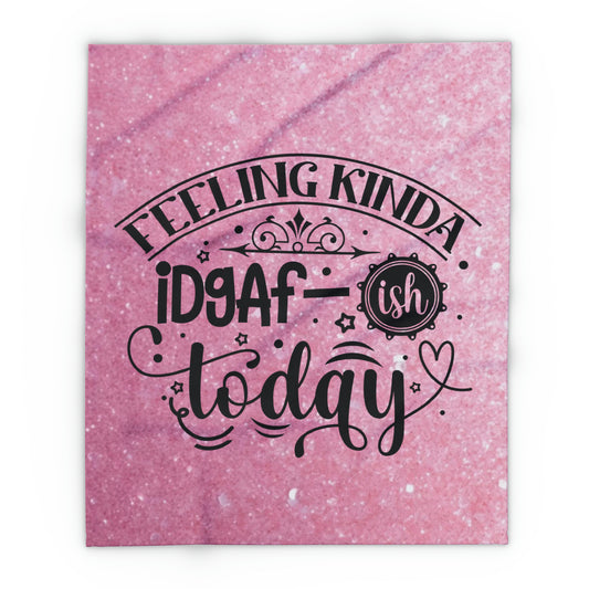 Purple idgaf Arctic Fleece Blanket