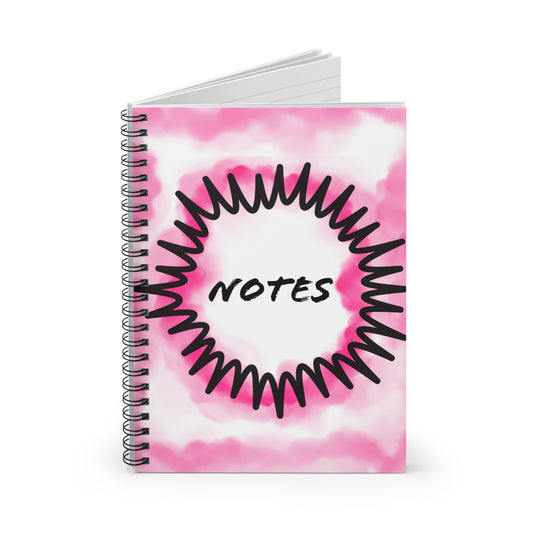 pink water colour Spiral Notebook - Ruled Line