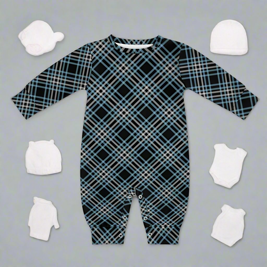 Baby Boy's Checkered Charm Romper!