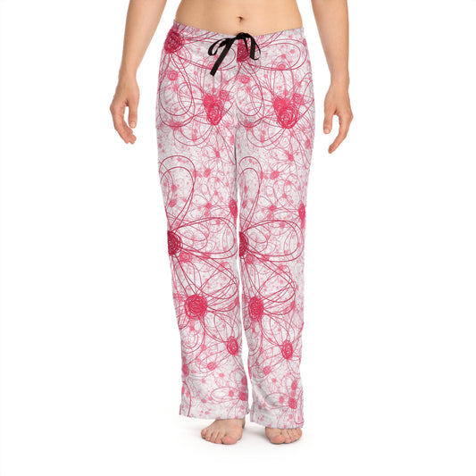 red flowers Women's Pyjama Pants