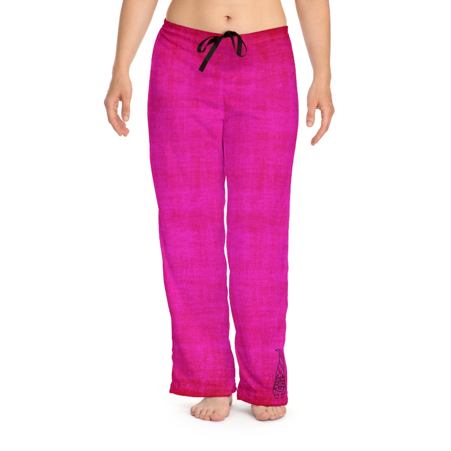 Sleepy Head Hot Pink Gnome Women's Pyjama Pants (AOP)