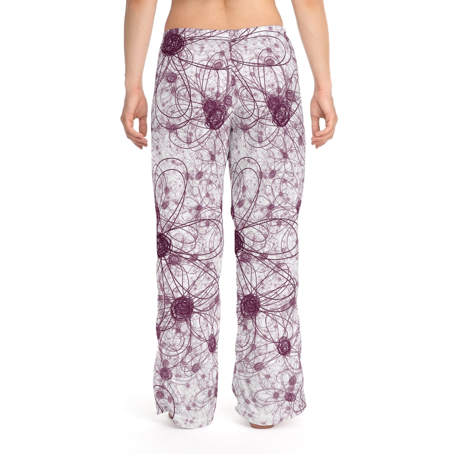 plum flowers Women's Pajama Pants (AOP)