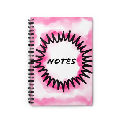 pink water colour Spiral Notebook - Ruled Line