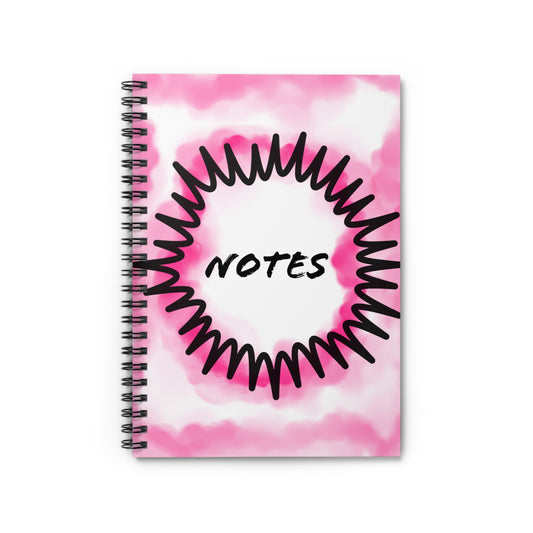 pink water colour Spiral Notebook - Ruled Line