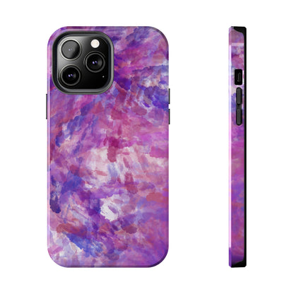 purple and pink watercolour Tough Phone Cases