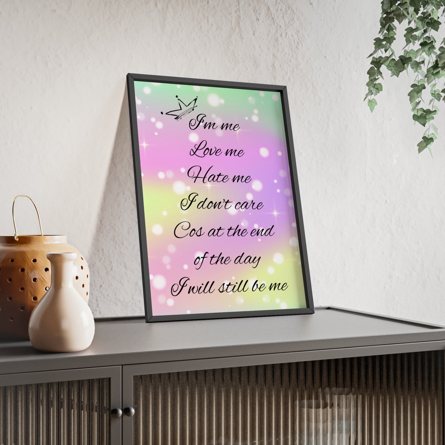 I'M ME Posters with Wooden Frame