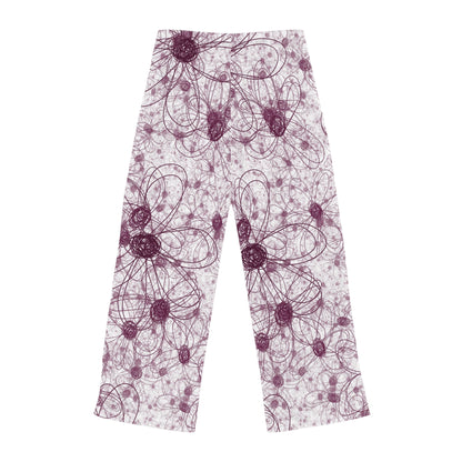 plum flowers Women's Pajama Pants (AOP)