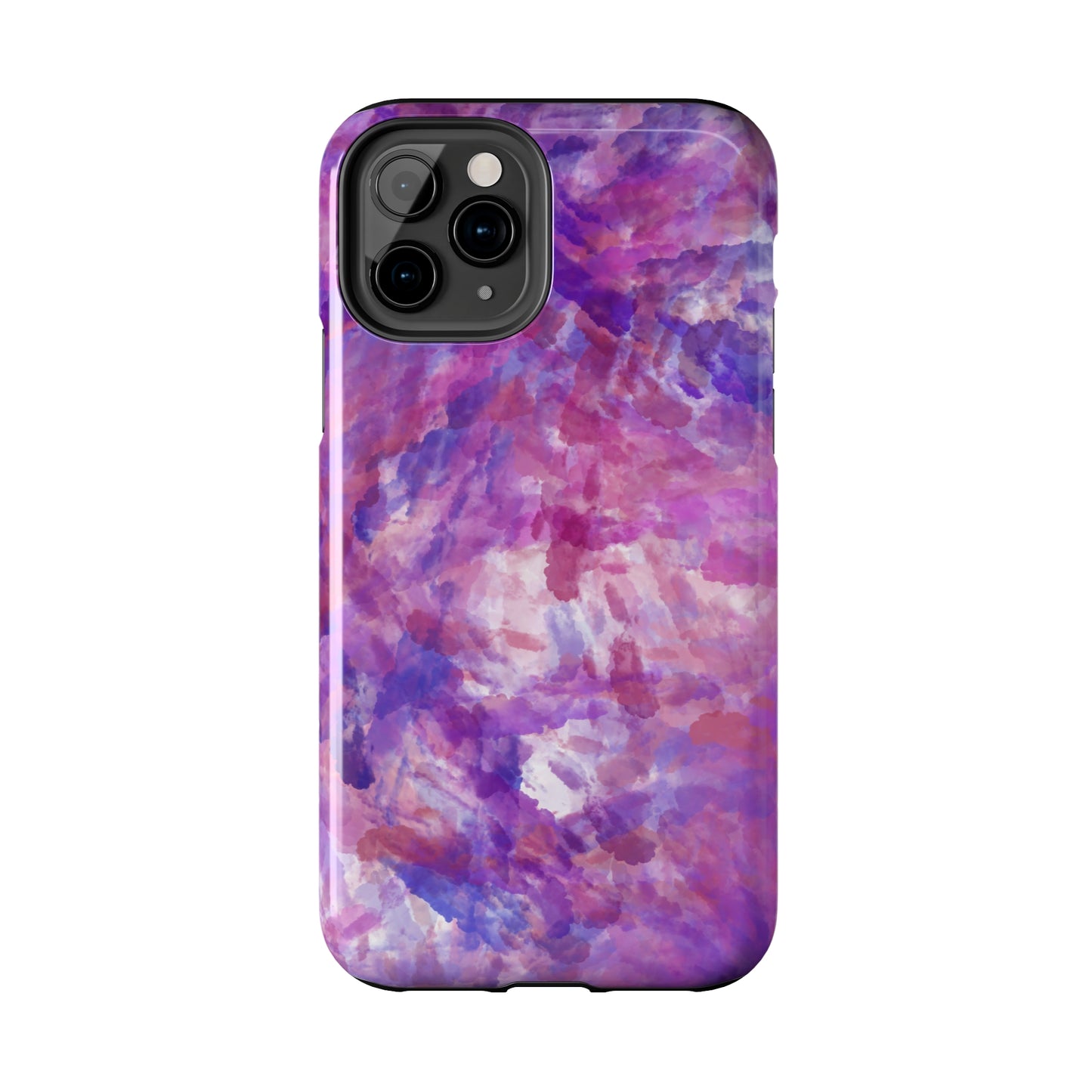 purple and pink watercolour Tough Phone Cases