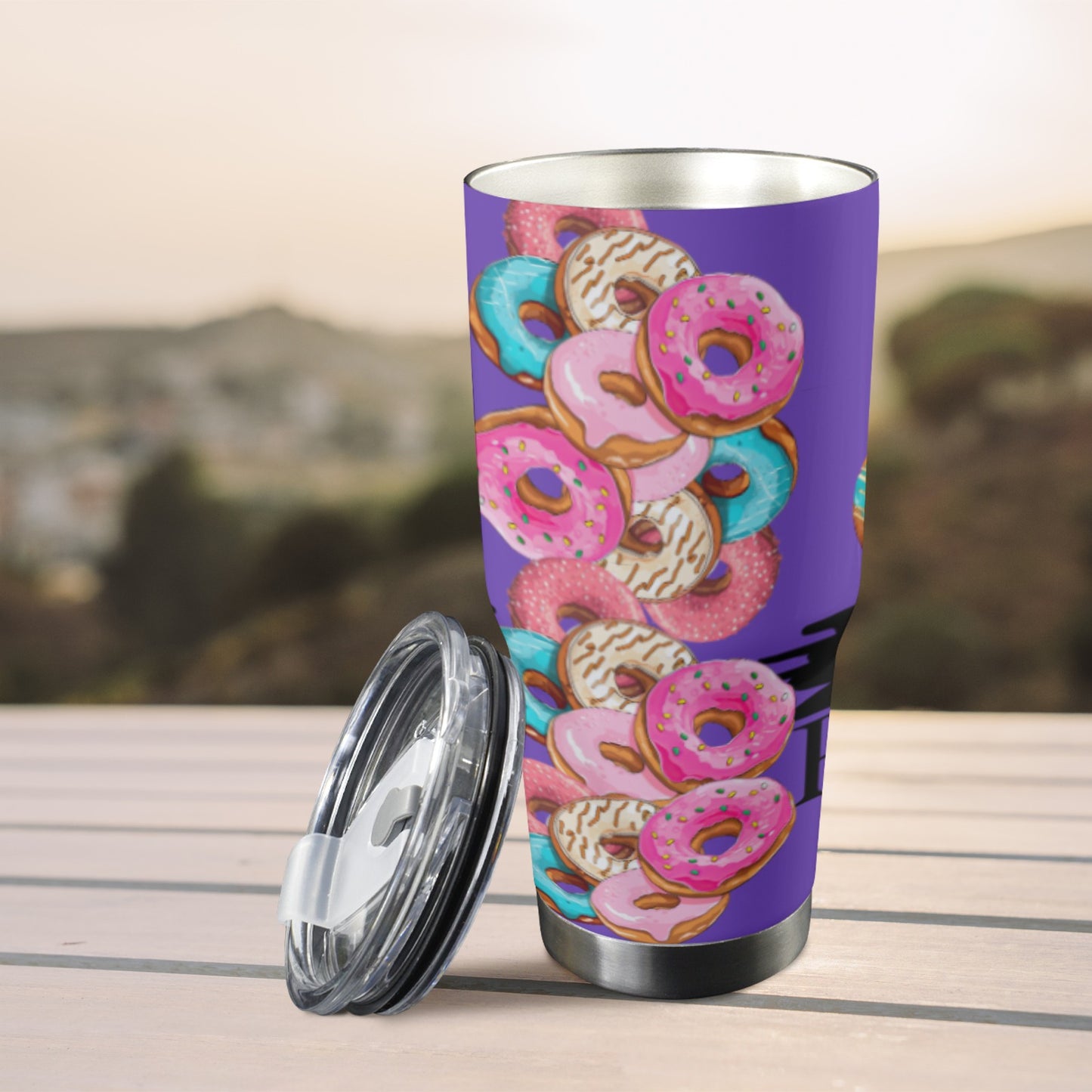 DONUT TRAVEL MUG Stainless Steel Tumbler (30oz ）