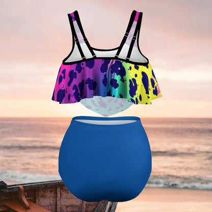 Radiant Bloom Plus Size Bikini Swimsuit