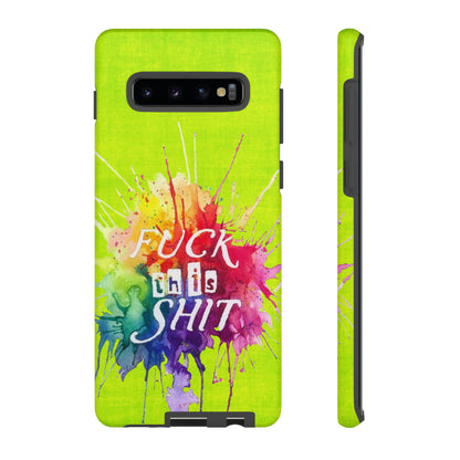 neon yellow fu*k this Tough Cases