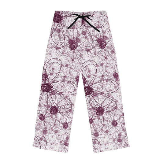 plum flowers Women's Pajama Pants (AOP)