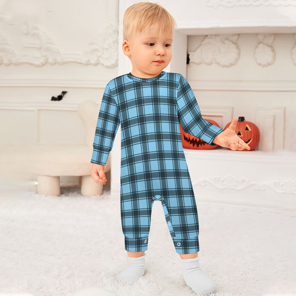 Baby Boy's Checkered Charm Romper!