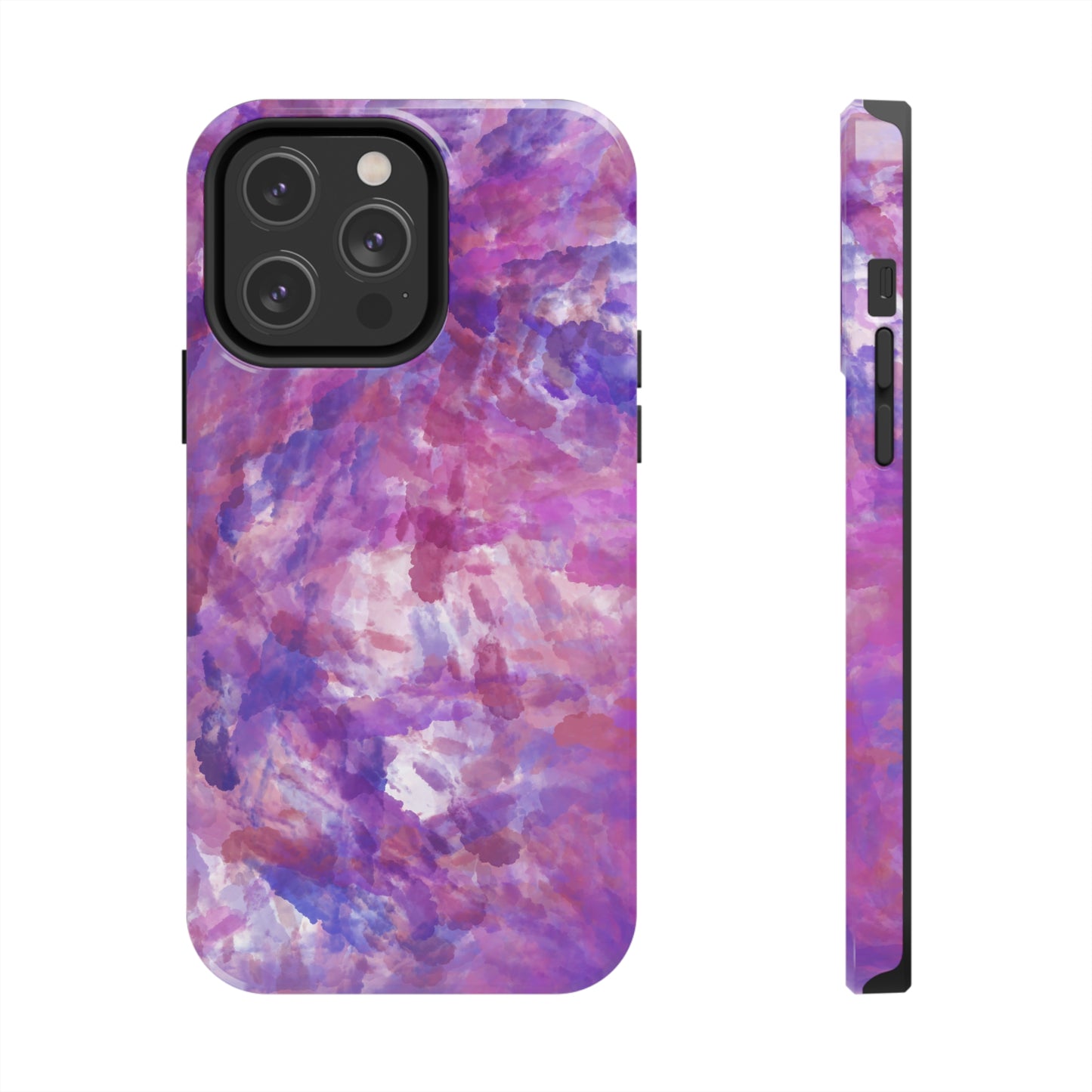 purple and pink watercolour Tough Phone Cases