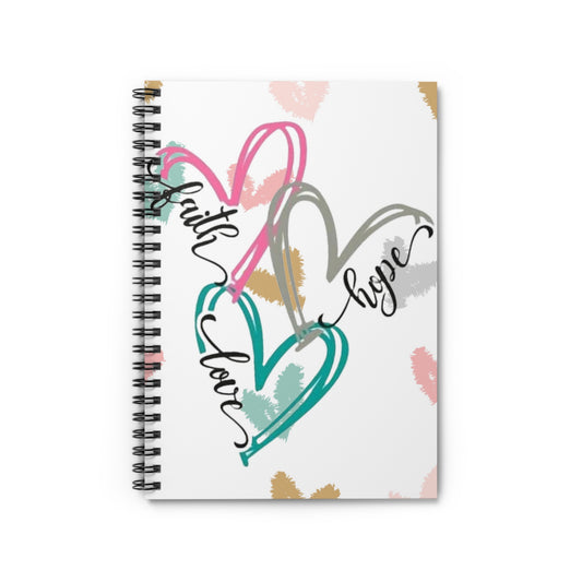 faith hope love Spiral Notebook - Ruled Line