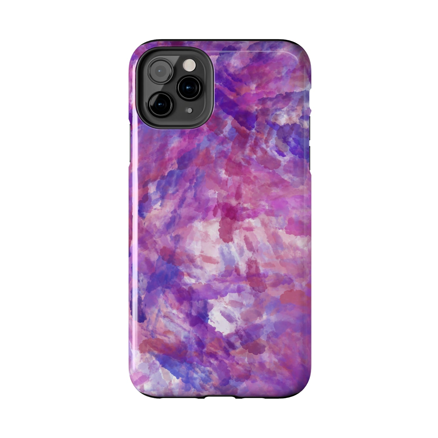 purple and pink watercolour Tough Phone Cases