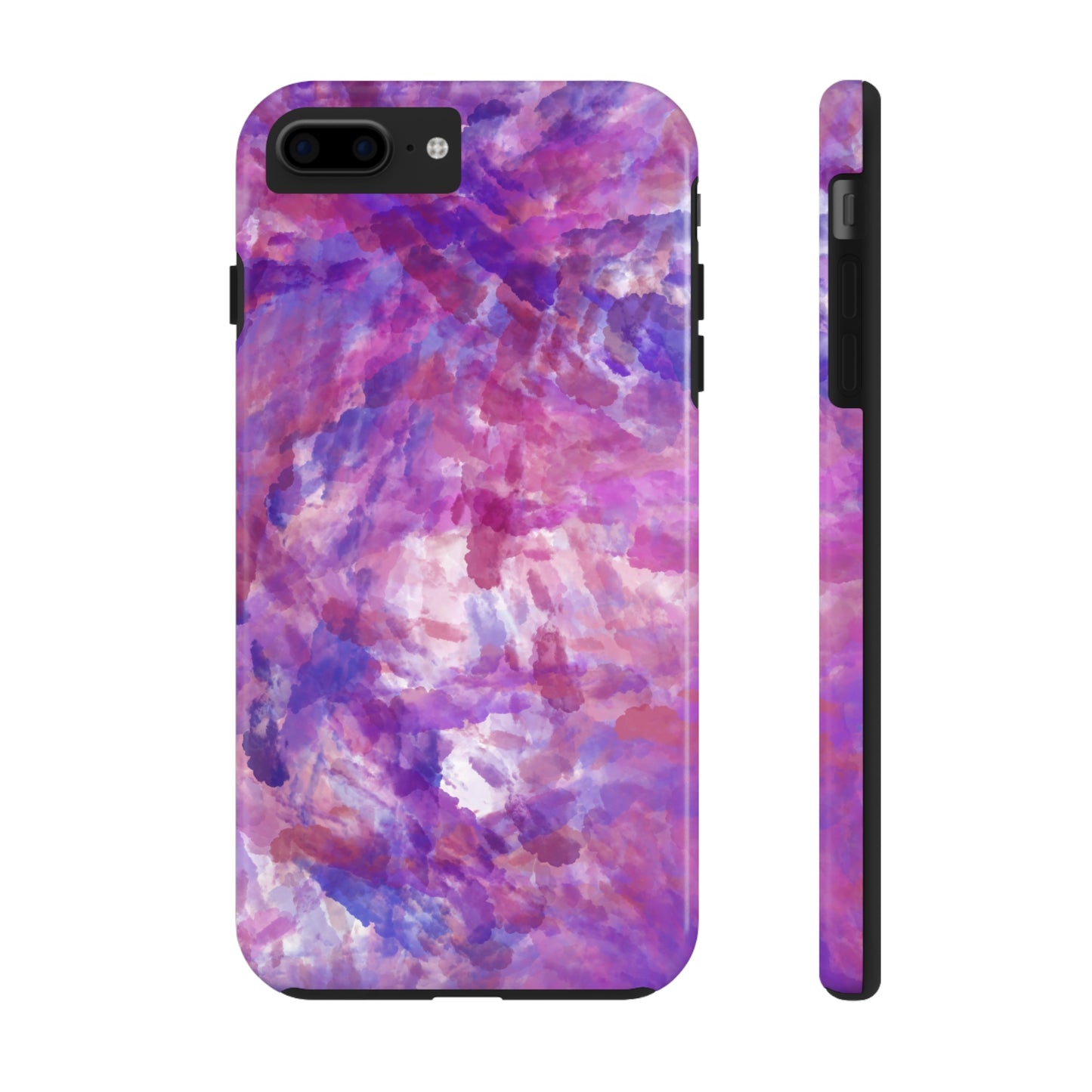 purple and pink watercolour Tough Phone Cases