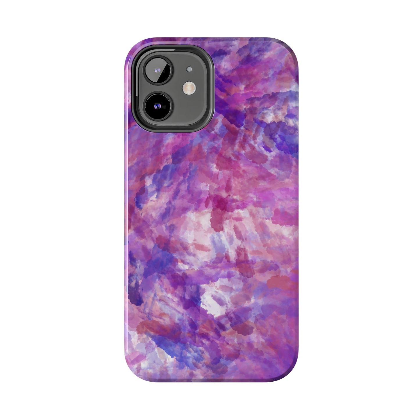 purple and pink watercolour Tough Phone Cases