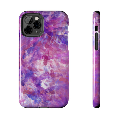 purple and pink watercolour Tough Phone Cases