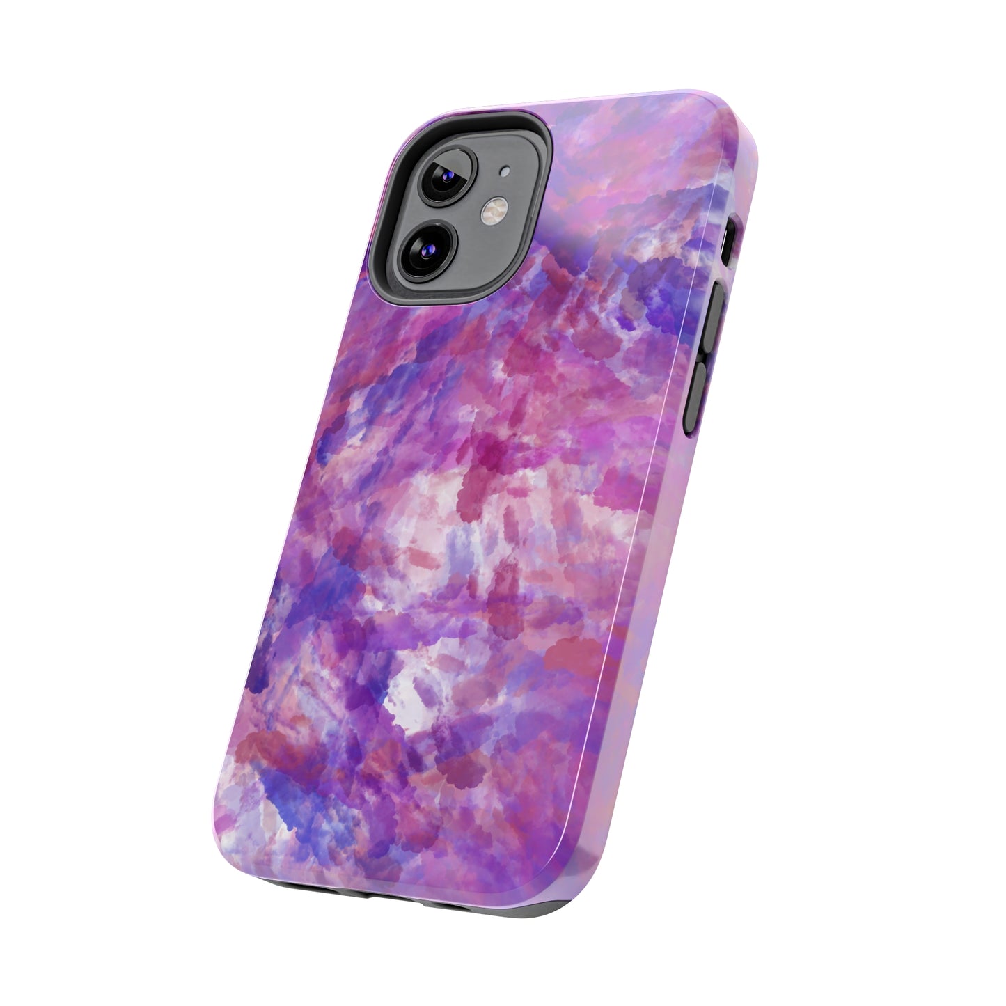 purple and pink watercolour Tough Phone Cases