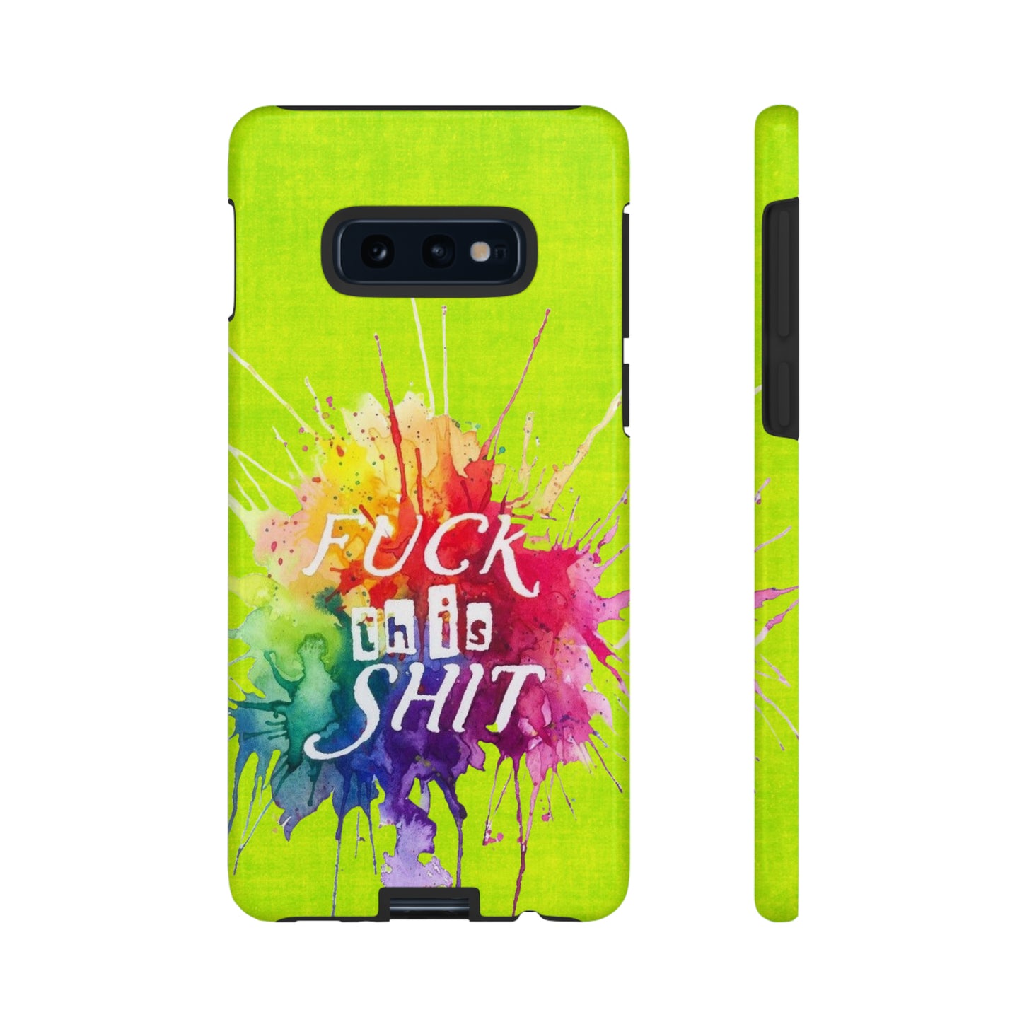 neon yellow fu*k this Tough Cases