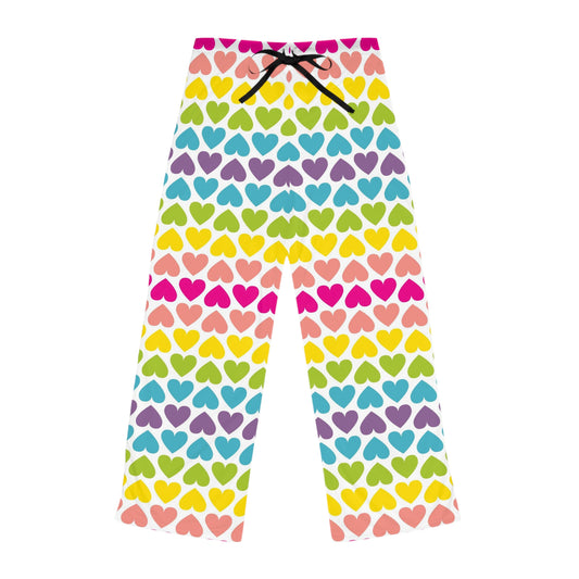 rainbow hearts Women's Pyjama Pants