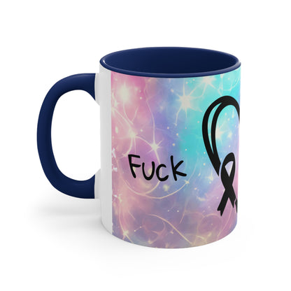 Fu*k Cancer, Accent Coffee Mug, 11oz