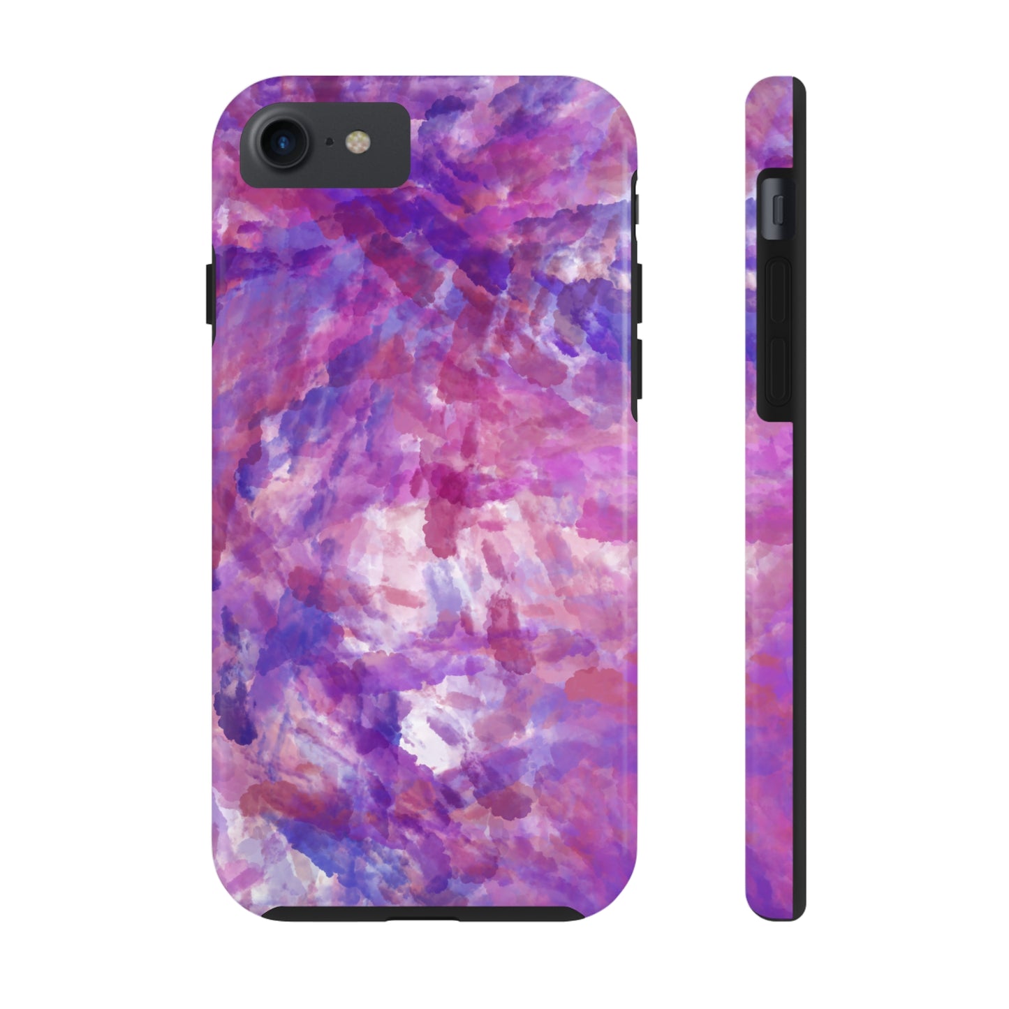 purple and pink watercolour Tough Phone Cases