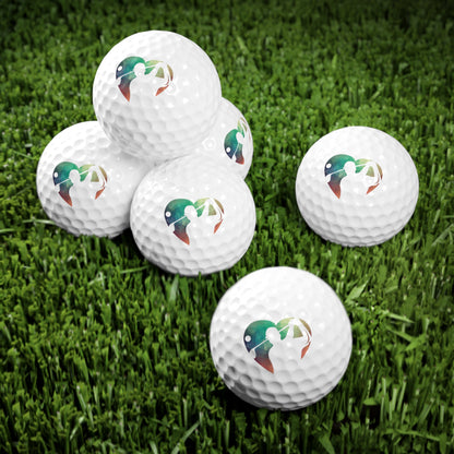 The love of golf, Golf Balls, 6pcs