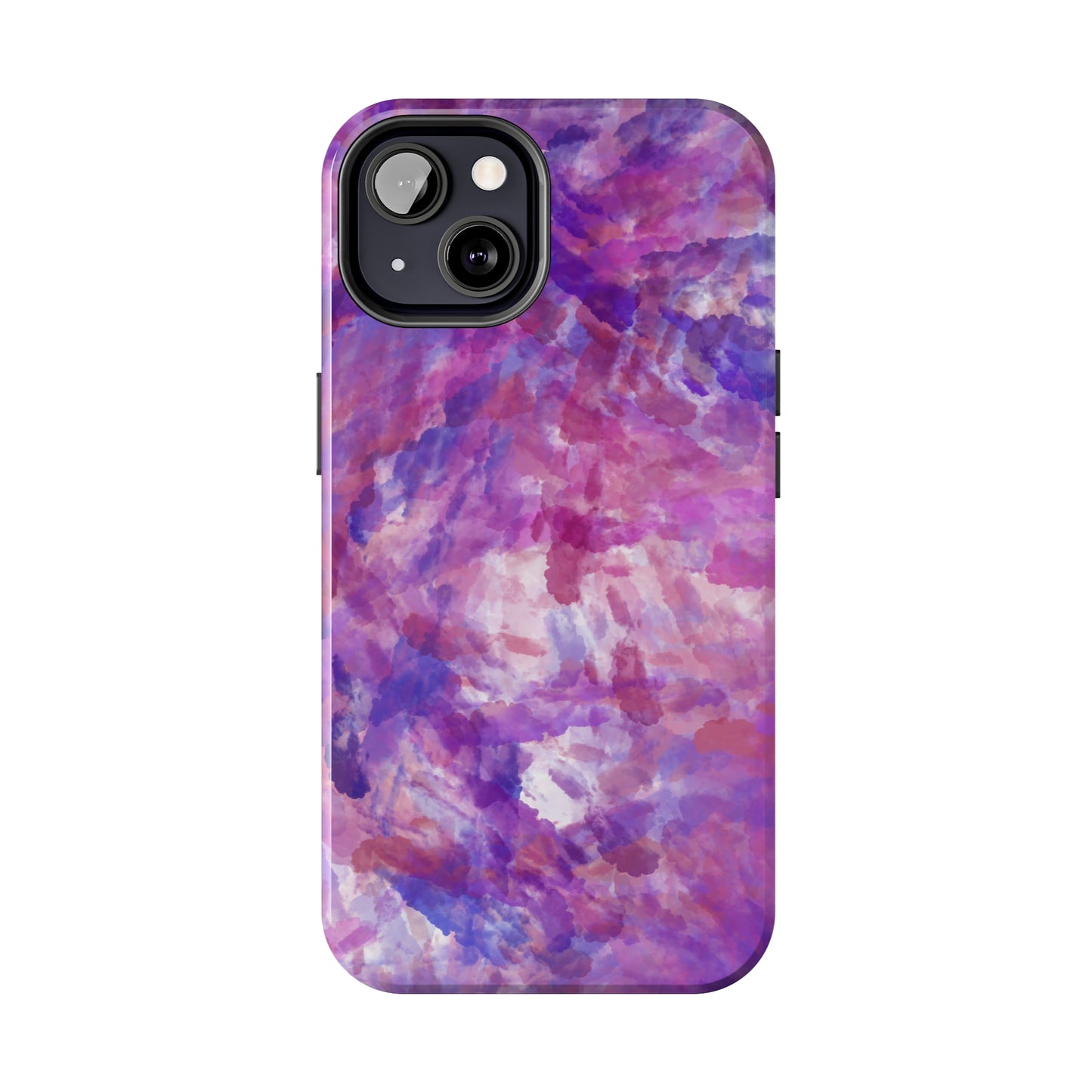 purple and pink watercolour Tough Phone Cases