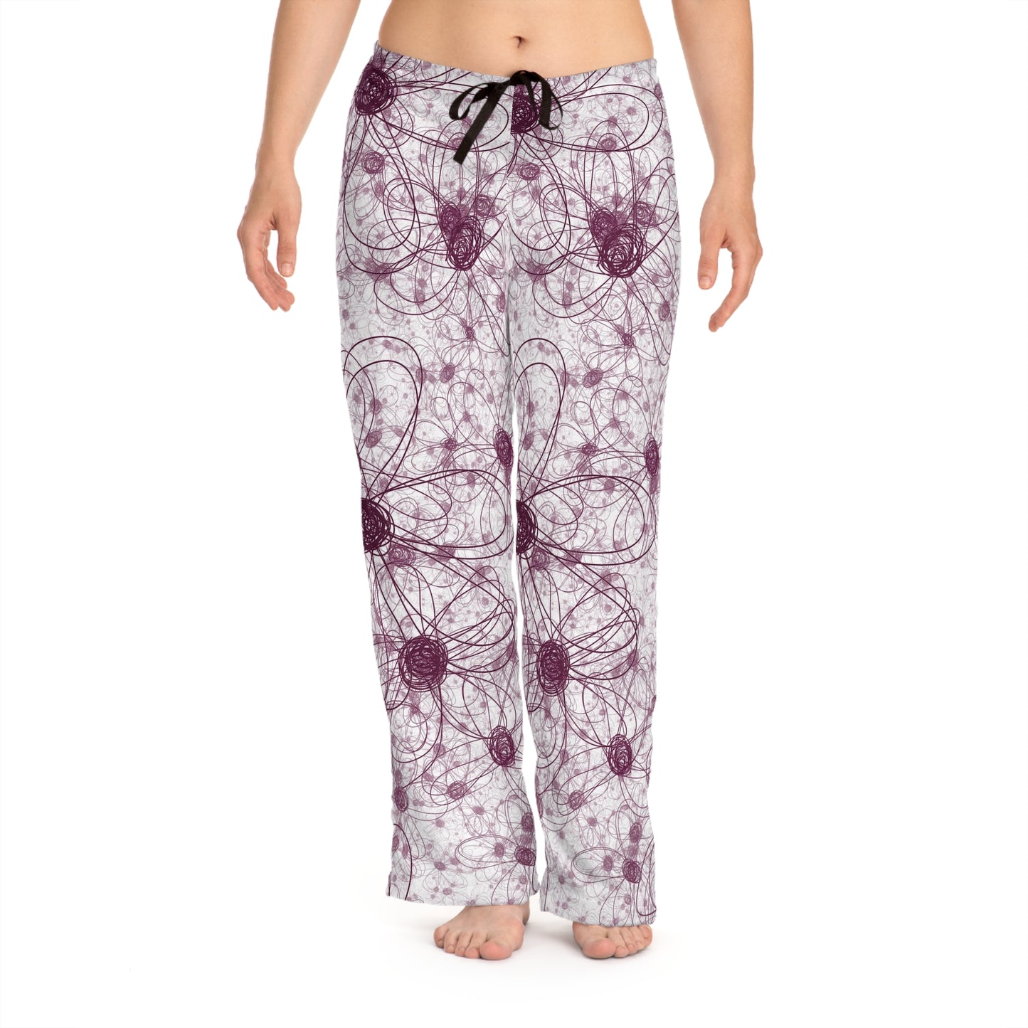 plum flowers Women's Pajama Pants (AOP)