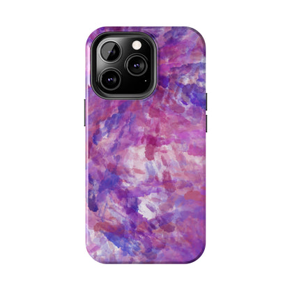 purple and pink watercolour Tough Phone Cases