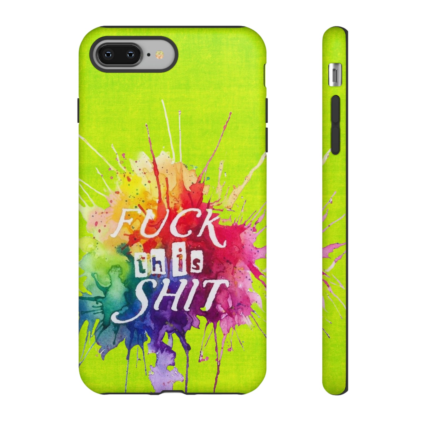 neon yellow fu*k this Tough Cases