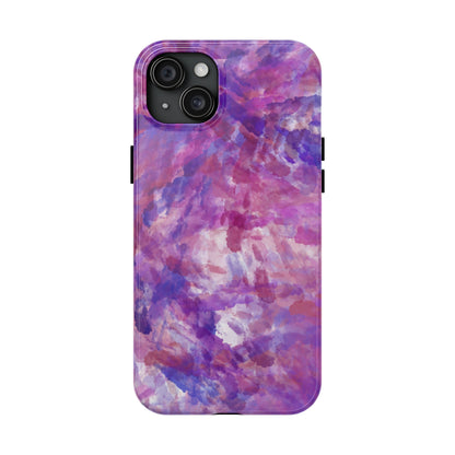 purple and pink watercolour Tough Phone Cases