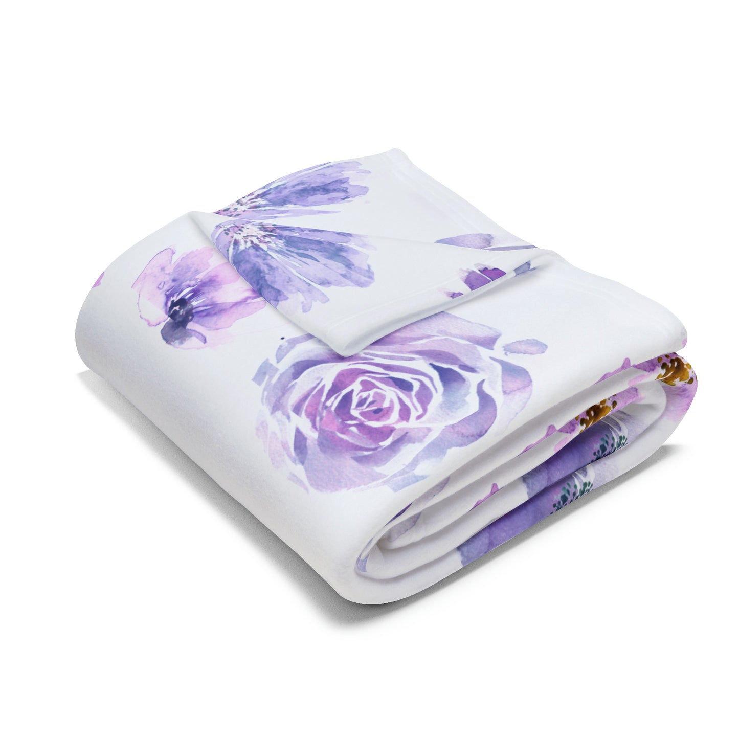 Purple Flowers Arctic Fleece Blanket