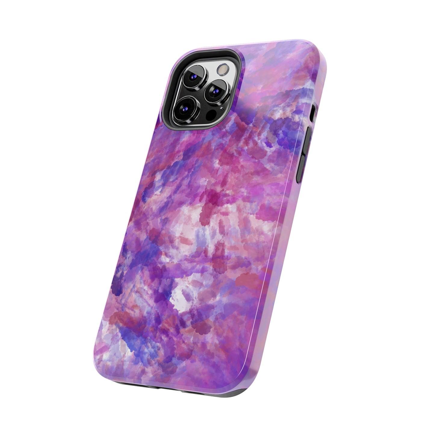 purple and pink watercolour Tough Phone Cases