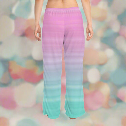 Lavender Aqua stripes pyjama pants