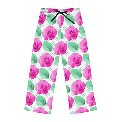 Sweet dream purple  flowers Women's Pajama Pants (AOP)