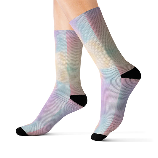 Women's coloured ink splash stars Socks