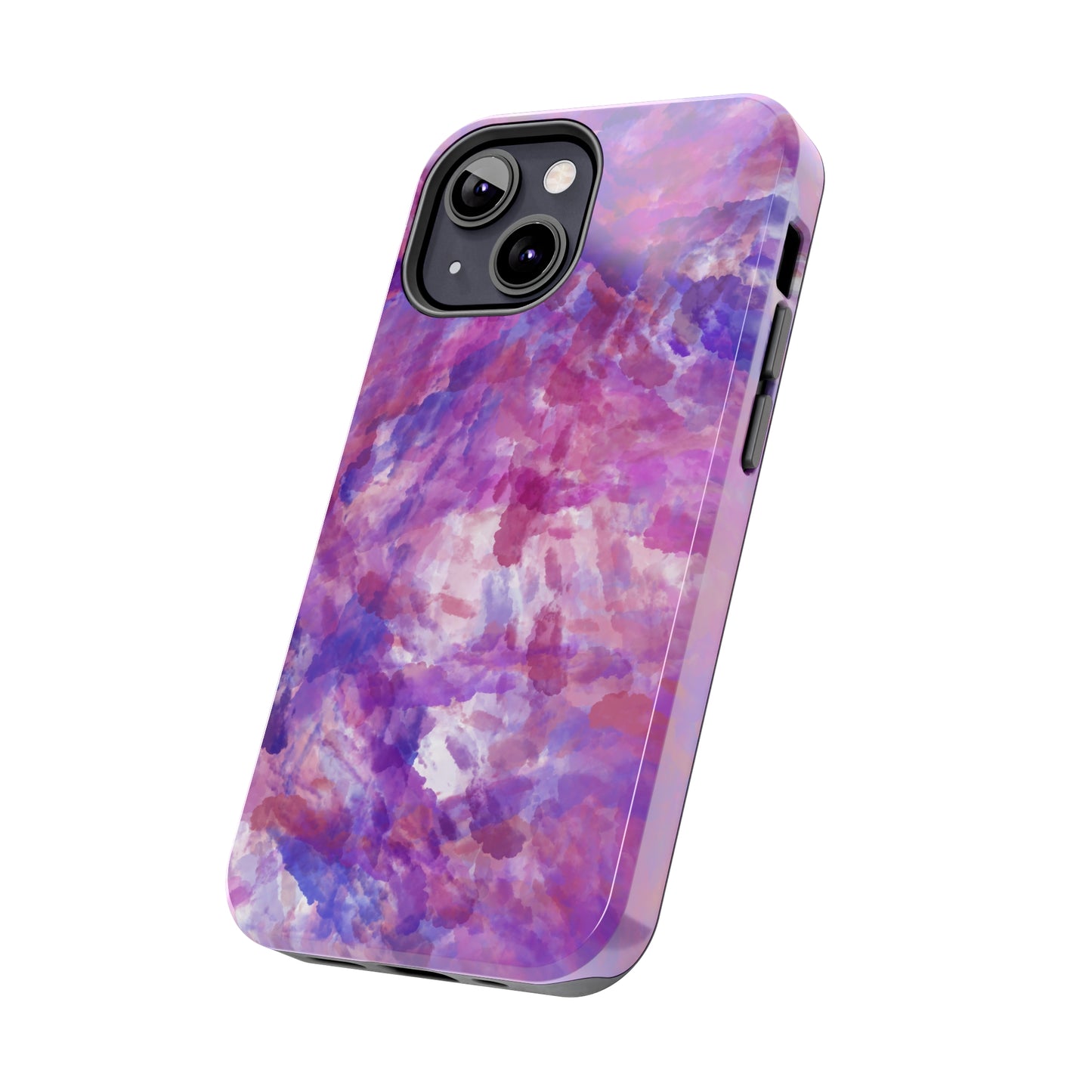 purple and pink watercolour Tough Phone Cases