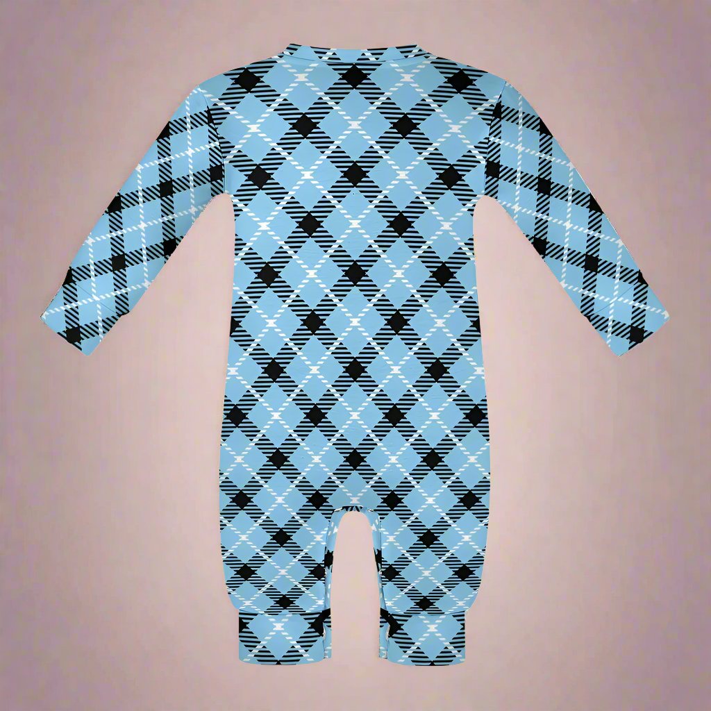 Baby Boy's Checkered Charm Romper!