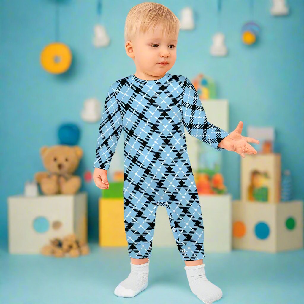 Baby Boy's Checkered Charm Romper!