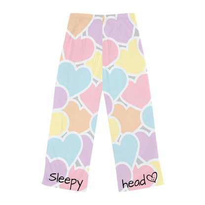 Sleepy head Valentine heart Women's Pyjama Pants (AOP)