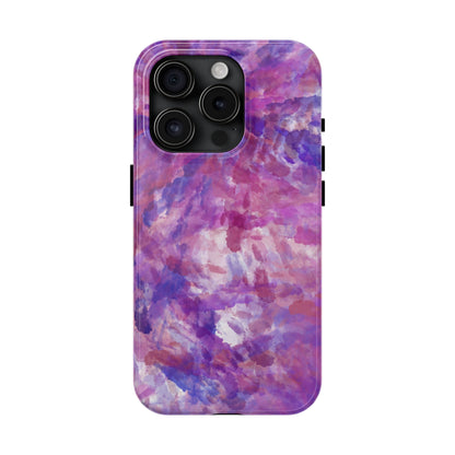 purple and pink watercolour Tough Phone Cases