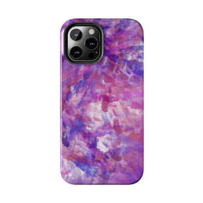purple and pink watercolour Tough Phone Cases