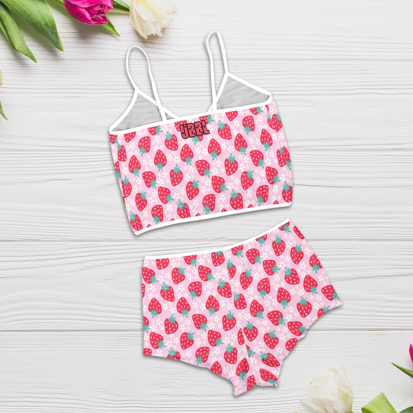 Strawberry Cami Top and Shorts Sleepwear Set