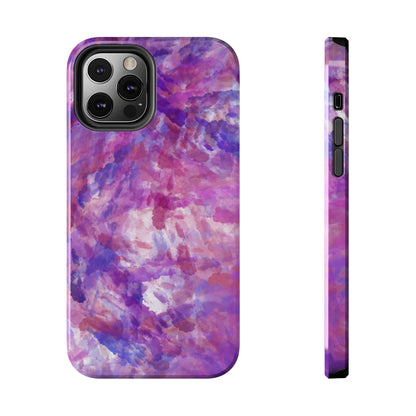 purple and pink watercolour Tough Phone Cases