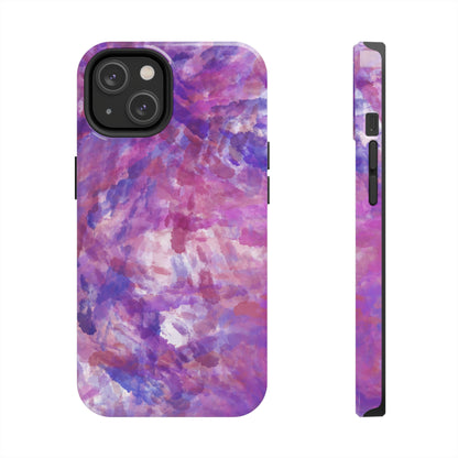 purple and pink watercolour Tough Phone Cases