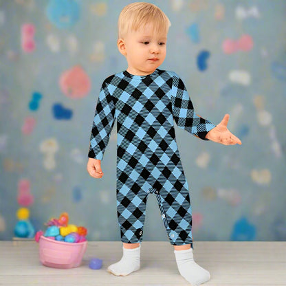 Baby Boy's Checkered Charm Romper!